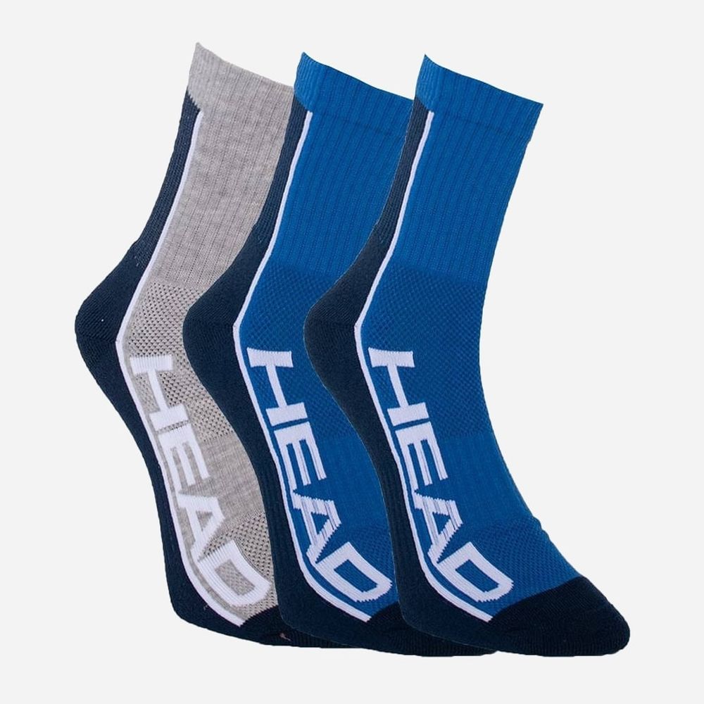 

Набор носков HEAD Performance Short Crew 3Р Unisex 791010001-001 35-38 р 3 пары Синий/Серый