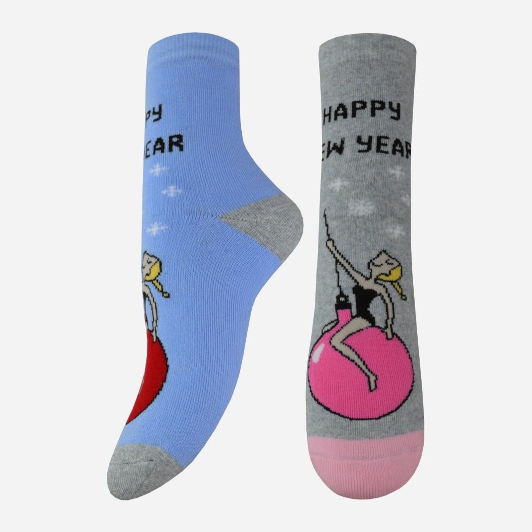 

Набор носков Легка хода 5426/2 2 пары 36-37 Серебро меланж/Светло-голубой