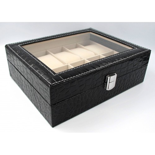 

Шкатулка для хранения часов Craft 10PU.CROC.BL