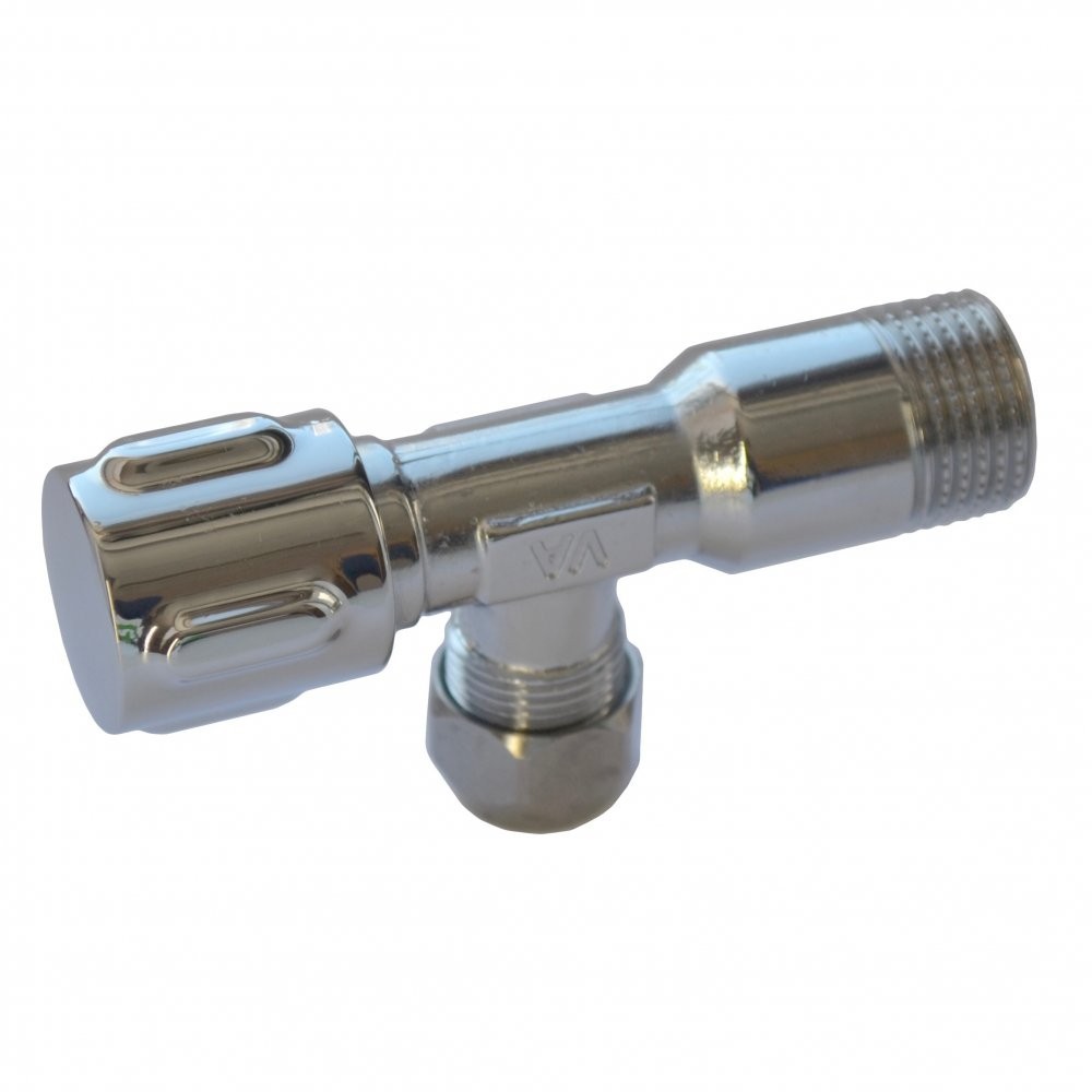 

Кран вентильный ALBERTONI ZAMAC 1/2"х3/8" c металлической ручкой