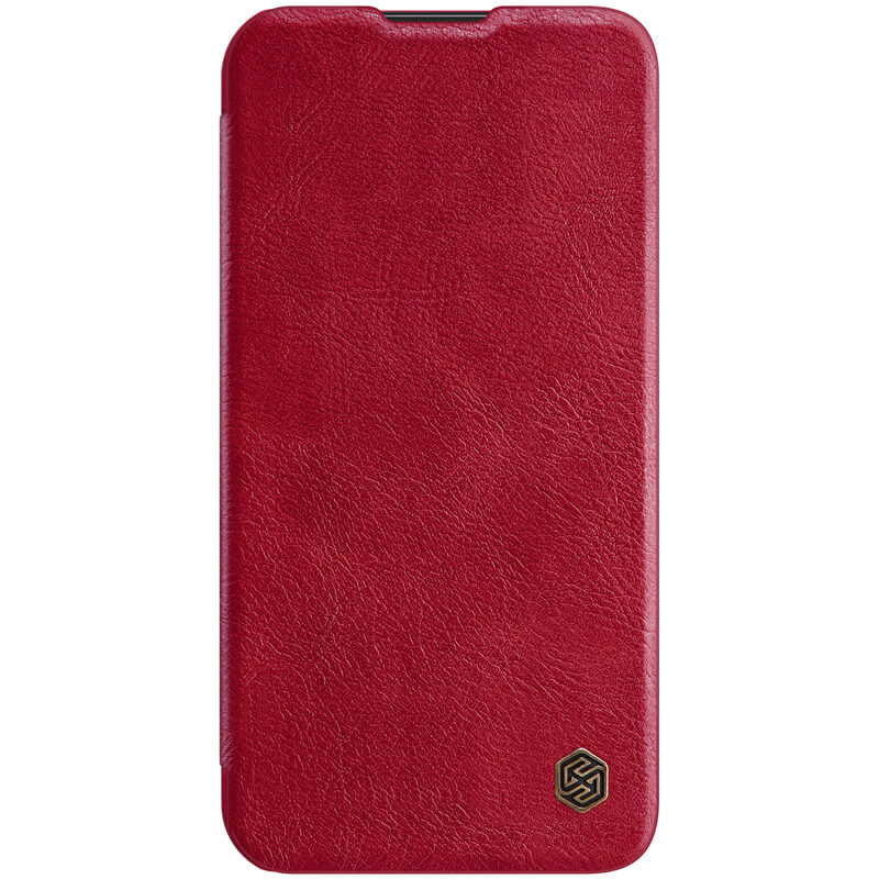 

Кожаный чехол (книжка) Nillkin Qin Pro Camshield для Apple iPhone 13 (6.1") Красный