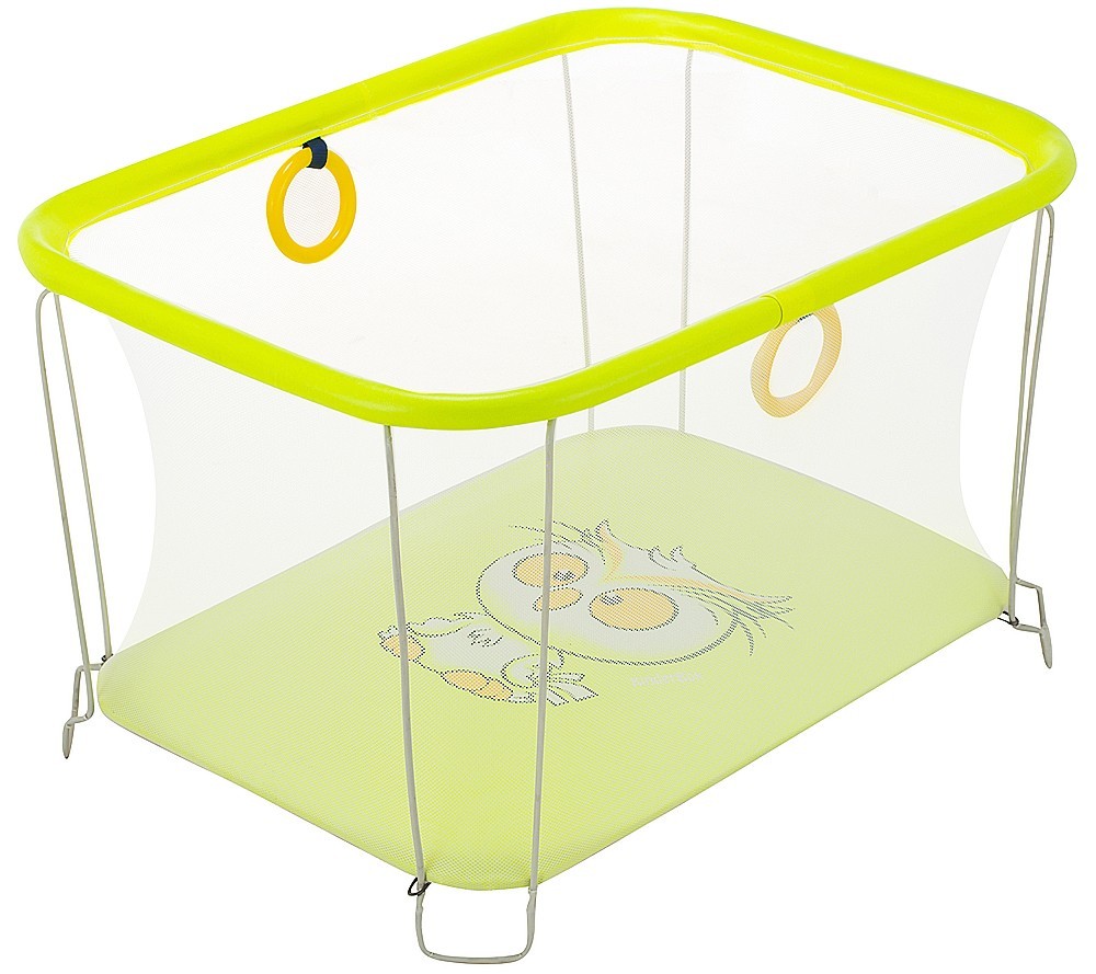 

Детский манеж игровой KinderBox солнышко Желтый сова с мелкой сеткой SUN 44302