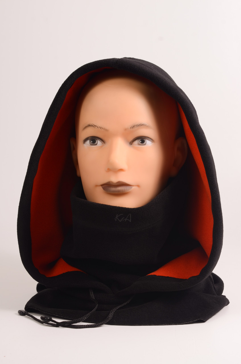 

Головной убор KENT&AVER Балаклава-бафф-капюшон 3 в 1 NEW чёрный/оранж (увеличенный капюшон) Original