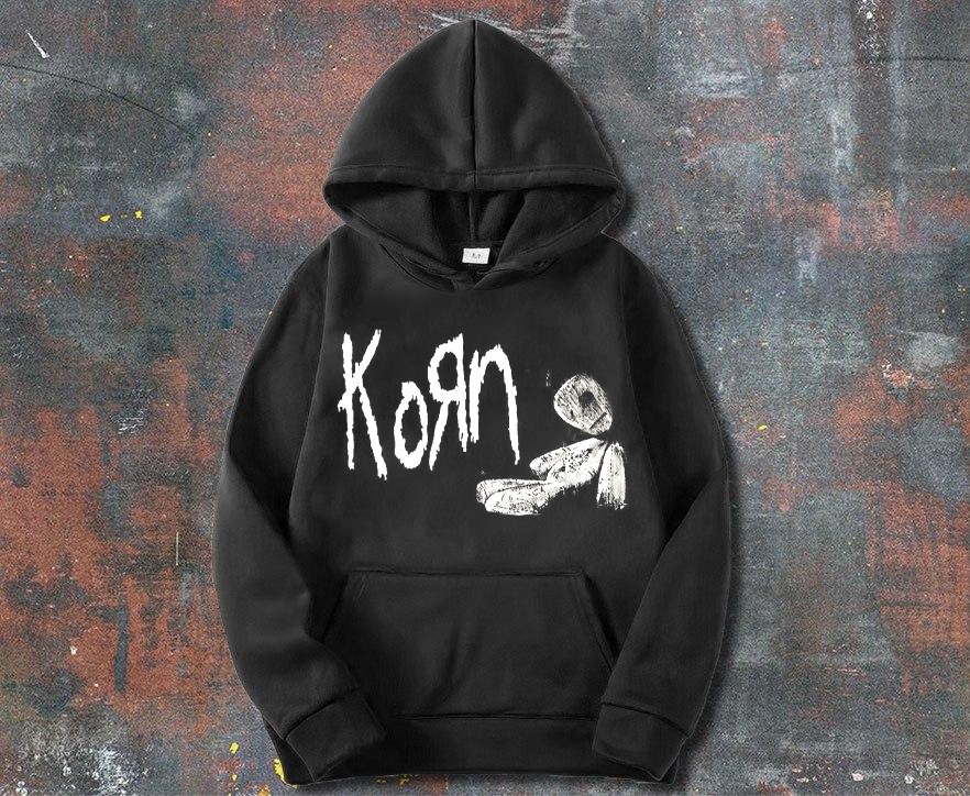 

Худи A SHO Korn с принтом  черный, Худи A SHO Korn с принтом M черный
