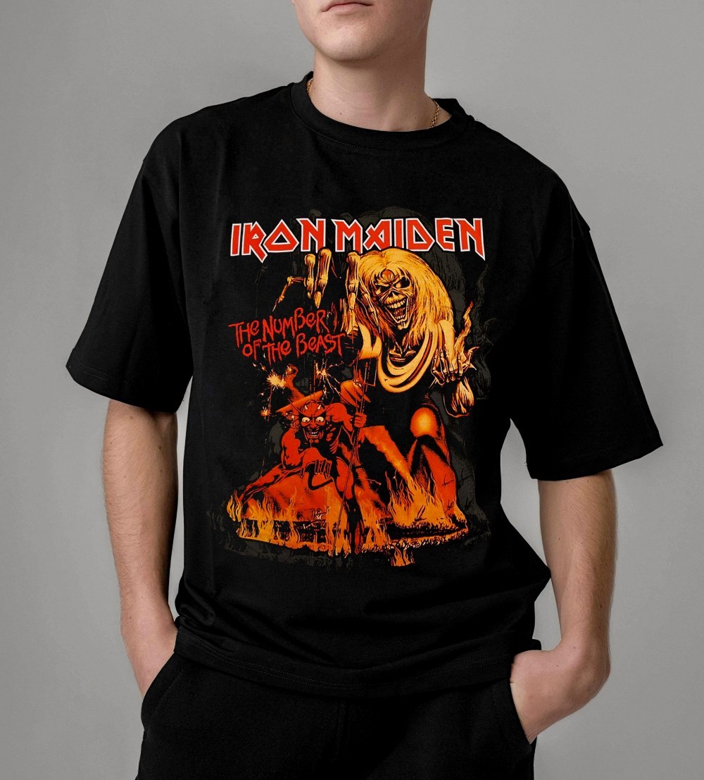 

Футболка A SHO Iron Maiden с принтом  черный, Футболка A SHO Iron Maiden с принтом S черный