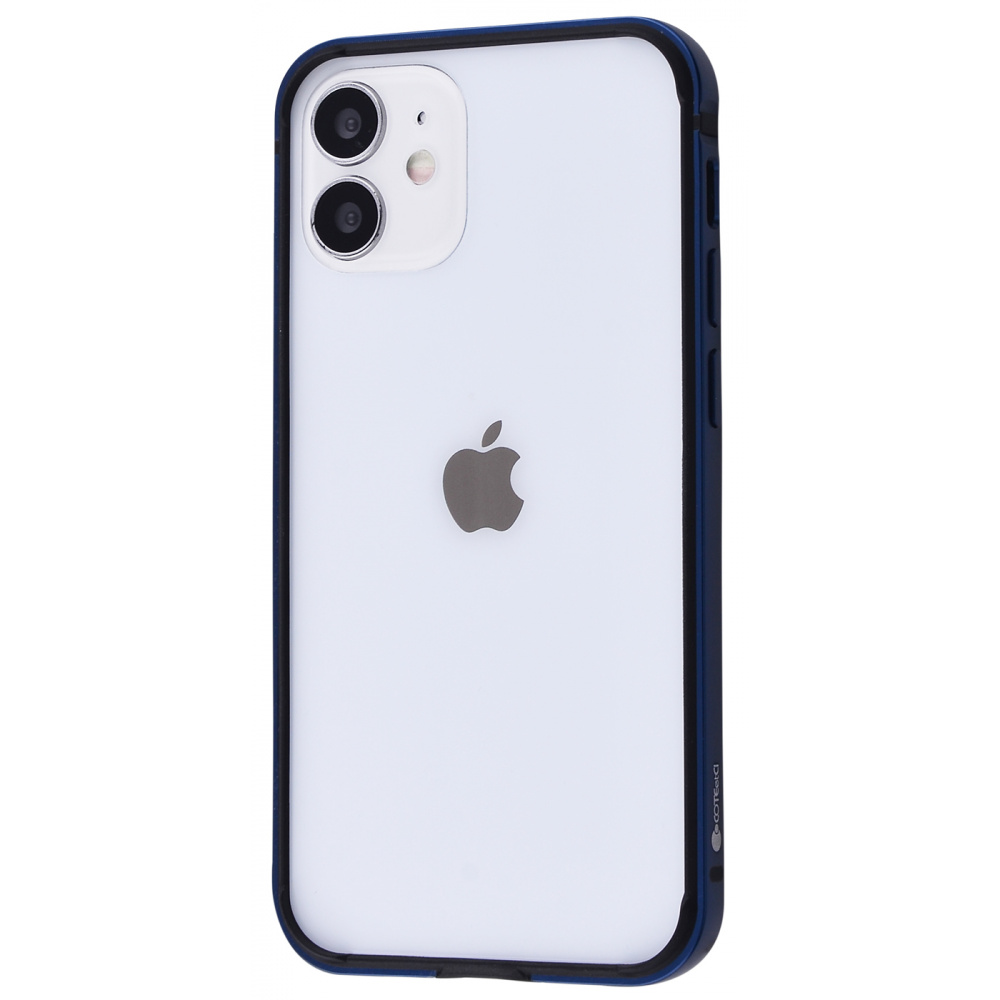 

Чехол Coteetci Bumper Metal iPhone 12 mini navy blue С рисунком