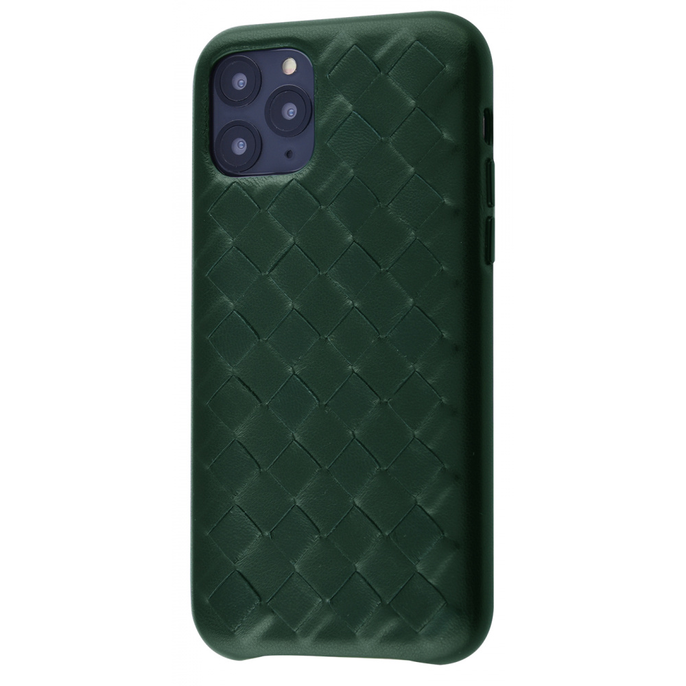 

Чехол-накладка PRC Natural Leather Weaving Case iPhone 11 Pro forest green Зеленый