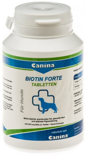 

Интенсивный курс для шерсти Canina Biotin forte 100 г 30 таблеток