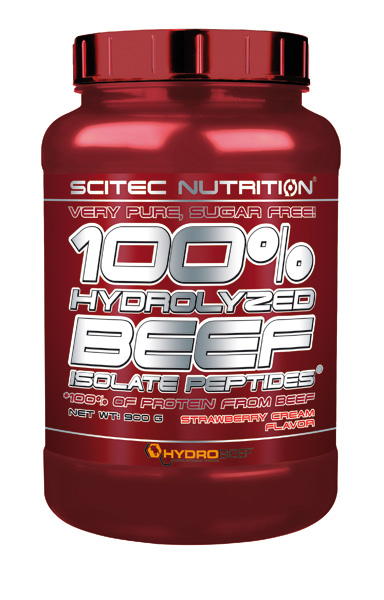 

Гидролизат Hydro Beef Peptid 100% 900g SCITEC NUTRITION клубника