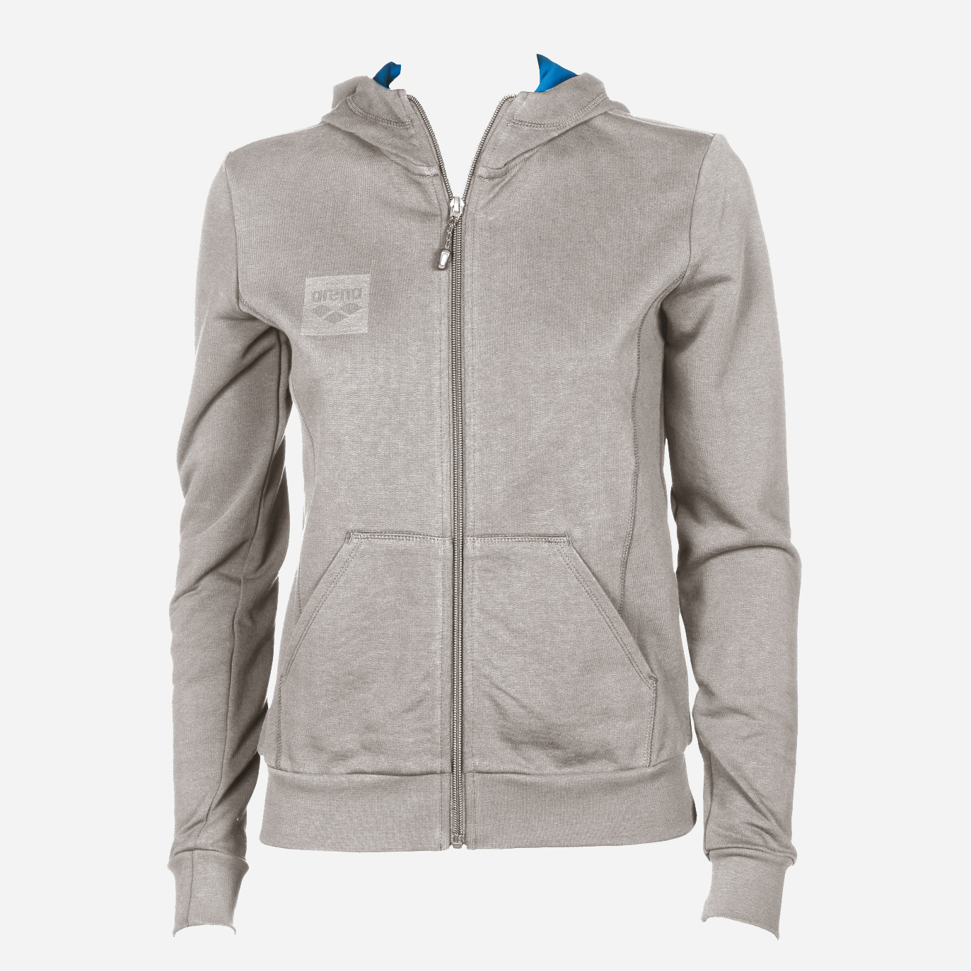 

Спортивная кофта Arena W ESSENTIAL HOODED F/Z JACKET 001041-520 L Серая Меланж