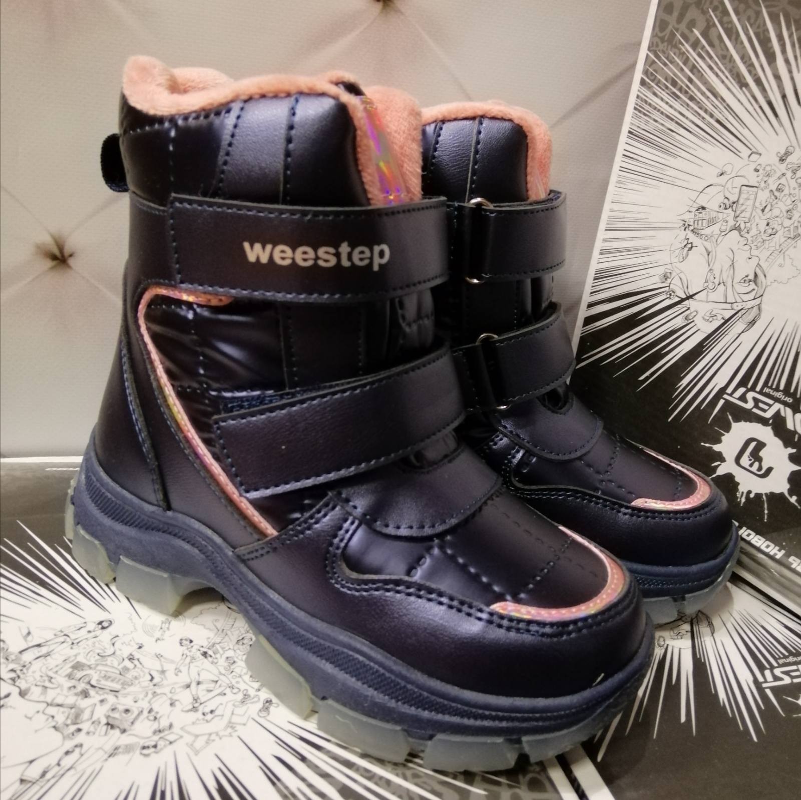 

Зимние ботинки для девочки Weestep 982357862DB синие р.28-18,5 см