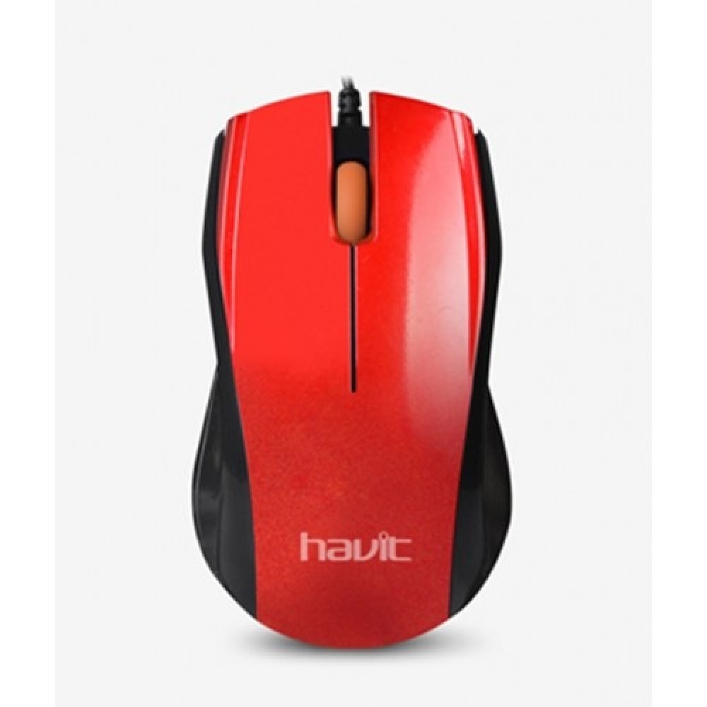 

Мышь Проводная HAVIT HV-MS689 USB, red