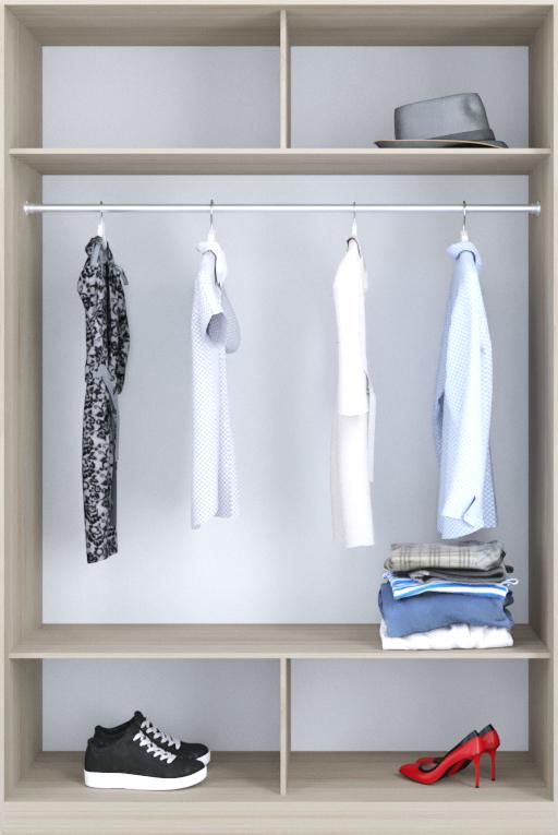 

Гардероб открытый Luxe CLS-2 150 x 200 x 45 см Дуб молочный