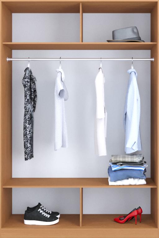 

Гардероб открытый Luxe CLS-2 120 x 200 x 45 см Ольха темная