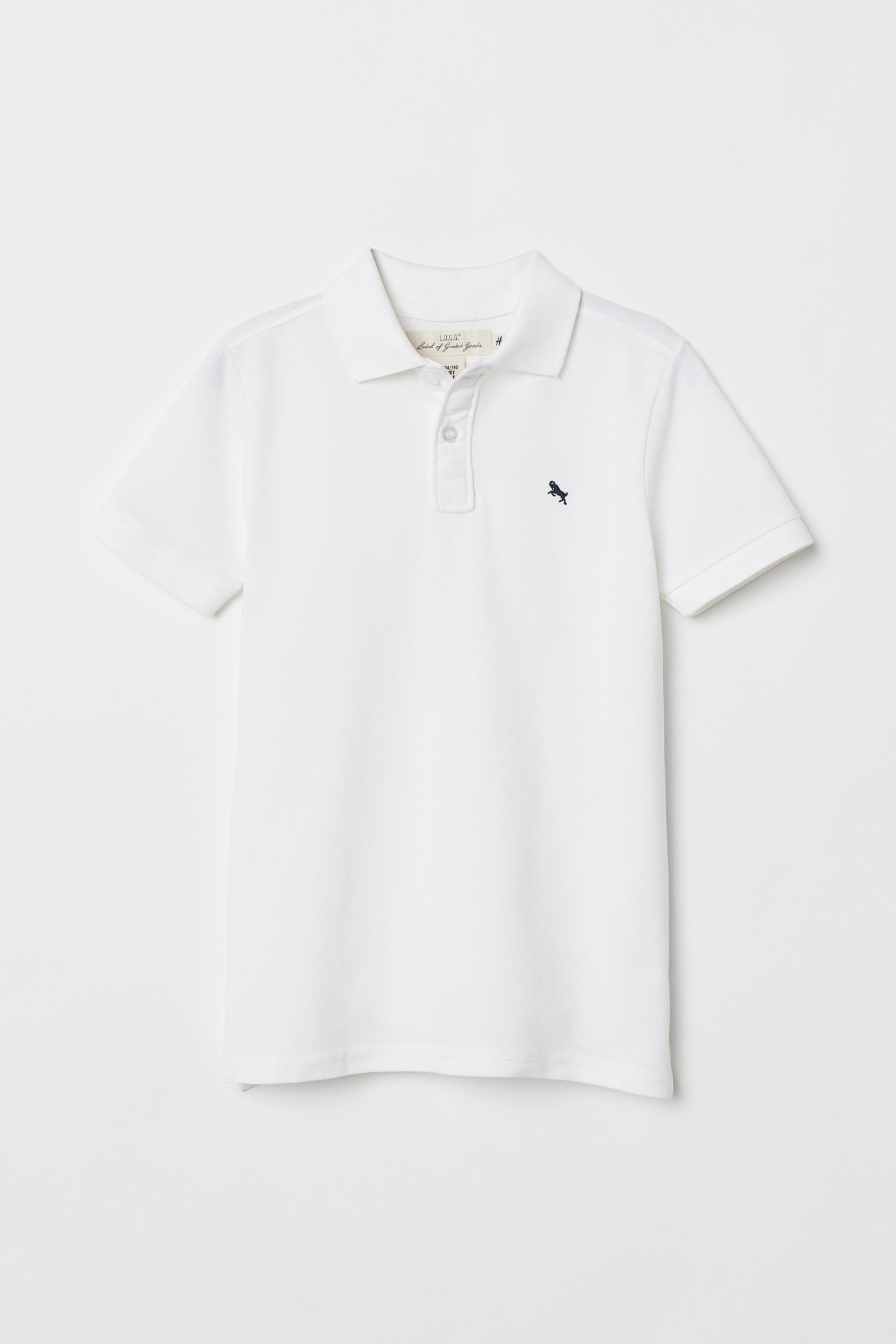 

Поло H&M 134 140см белый 711696429