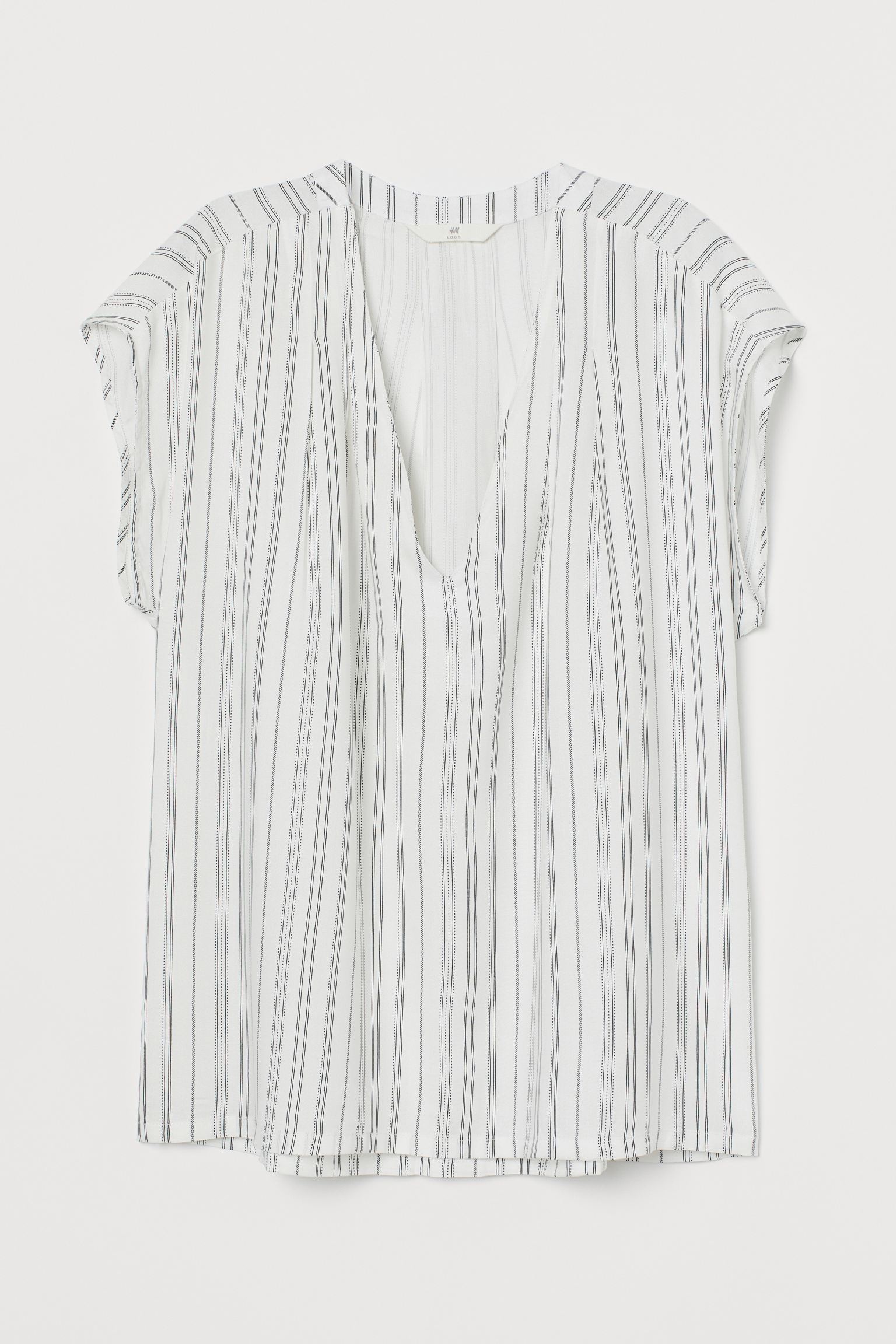 

Блуза H&M  белый черная полоска 11077532370, Блуза H&M 38 белый черная полоска 11077532370