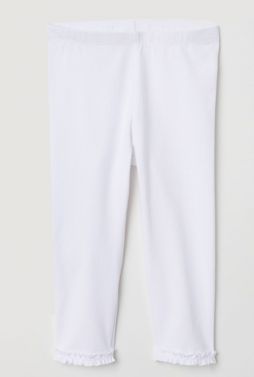 

Лосины для девочки H&M 0379360032 128 СМ Белый 66412