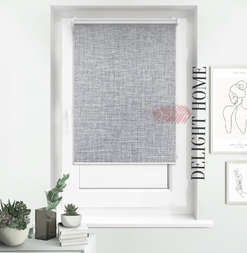 

Ролета тканевая термо Tanova Рогожка БО светло-серый 95х170 см