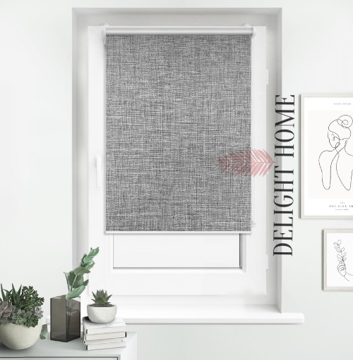 

Ролета тканевая термо Tanova Рогожка БО серый 47.5х170 см