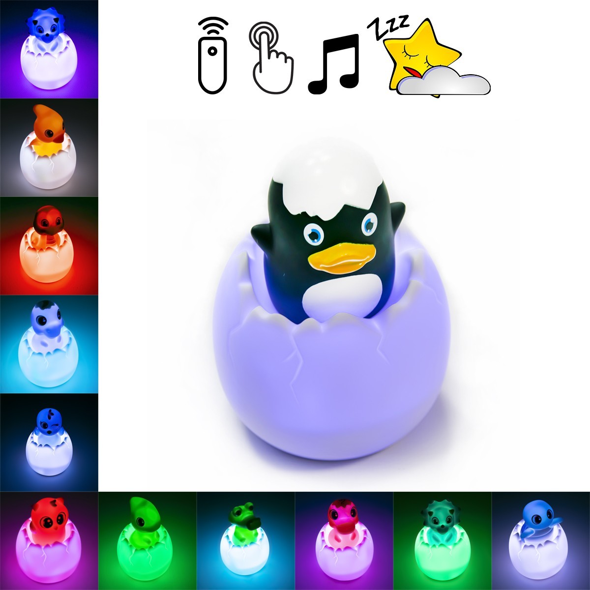 

Ночник в спальню дитячий Egg Ball Animal World LED игрушка ночник с пультом "Пингвиненок" (1008895-Other-4)