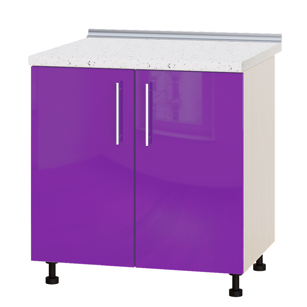 

Кухня Модерн модуль Низ Н82-800 Сирень Глянец - Дуб молочный 80х47х82см + столешница 80см