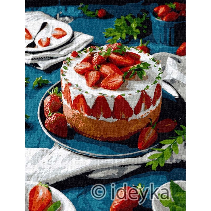 

Картина по номерам. "Спелая клубничка" 40*50см KHO5608
