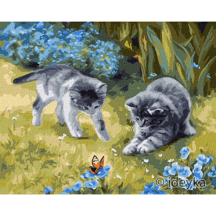 

Картина по номерам. "Кошки в саду" 40*50см KHO4252