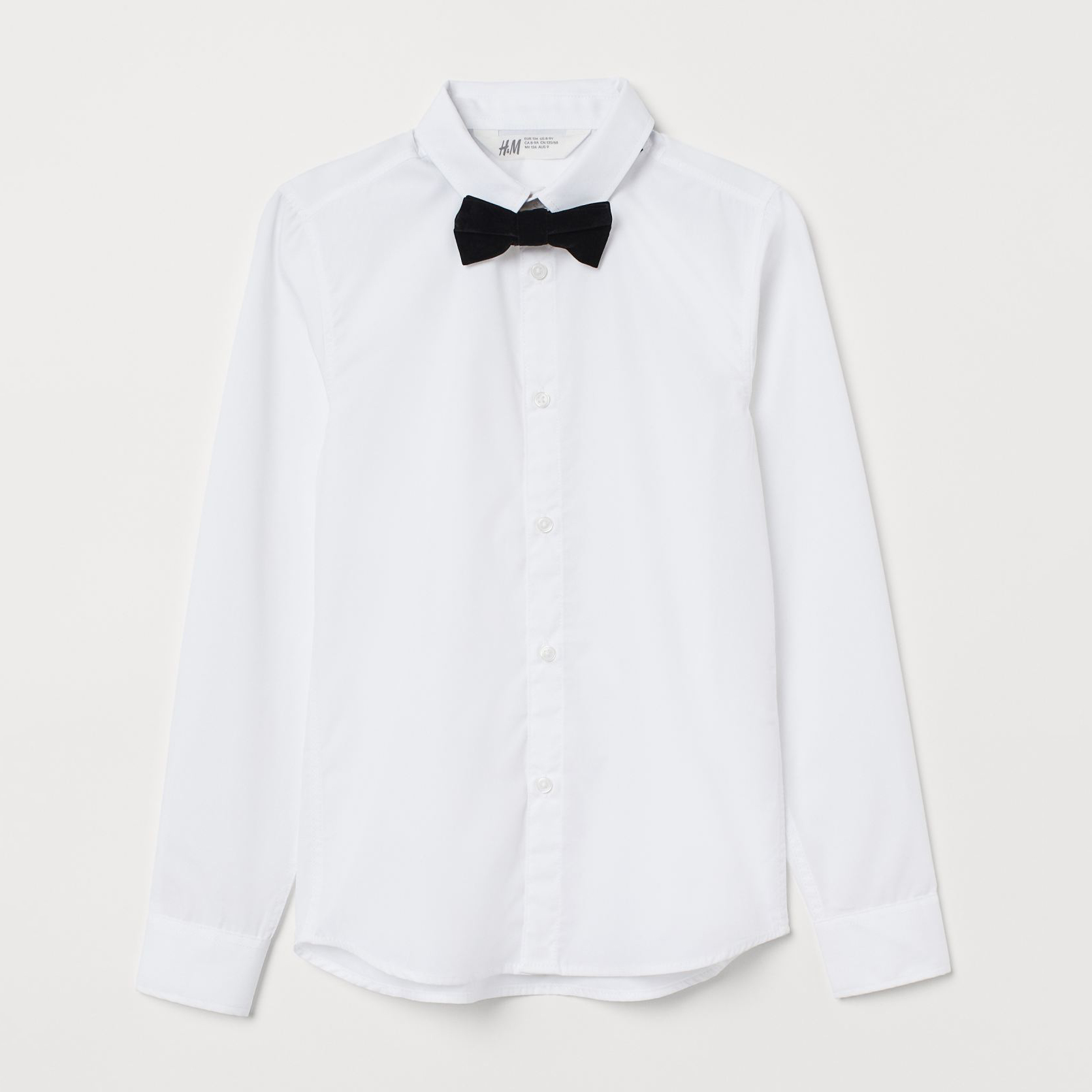 

Рубашка + бабочка H&M 711-754344 134 см Белые