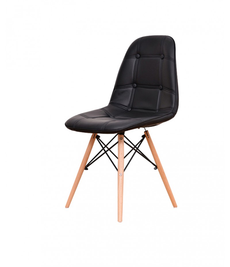 

Стул Eames Эймс эко кожа черный 46x54x81 см