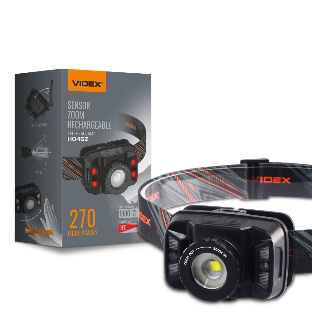 

Налобний світлодіодний ліхтарик H045Z VIDEX 270Lm 5000K (VLF-H045Z)