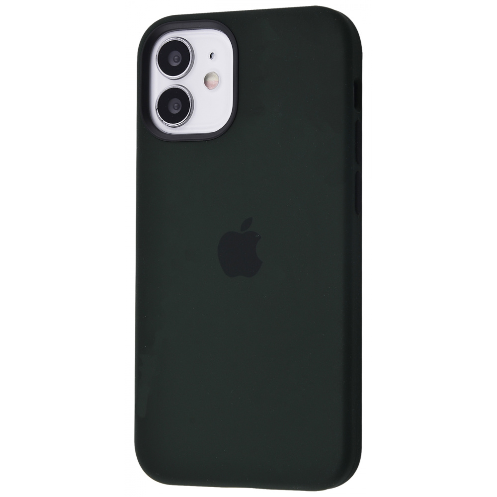 

Чехол с поддержкой magsafe с защитой камеры с мягкой подкладкой PRC Silicone Case with MagSafe iPhone 12 mini cyprus green Зеленый