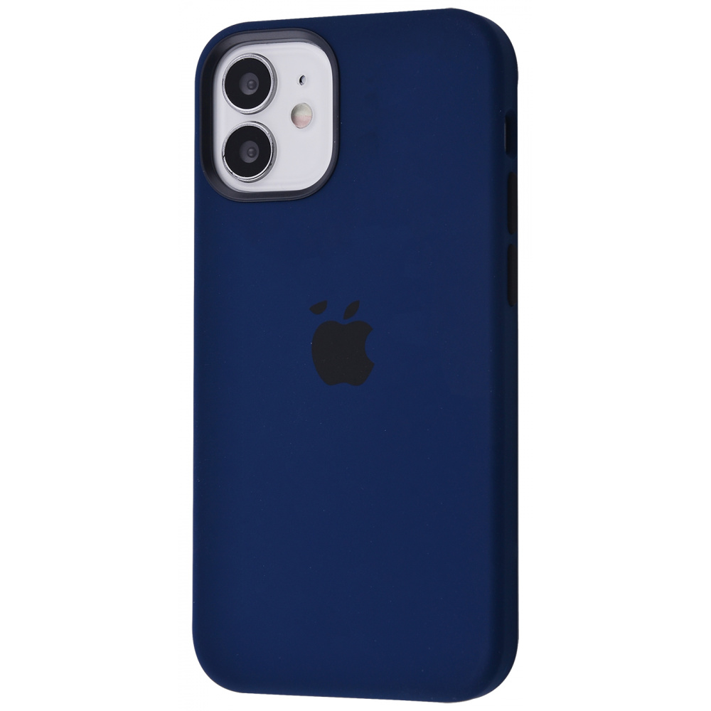 

Чехол с поддержкой magsafe с защитой камеры с мягкой подкладкой PRC Silicone Case with MagSafe iPhone 12 mini deep navy Синий