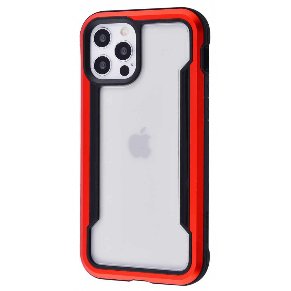 

Чехол противоударный Defense Shield Series (Metal+PC+TPU) iPhone 12/12 Pro red Красный