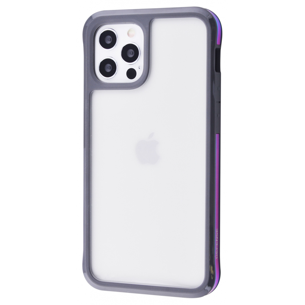 

Чехол противоударный Defense Live Series (TPU+Metal) iPhone 12/12 Pro gray Серый