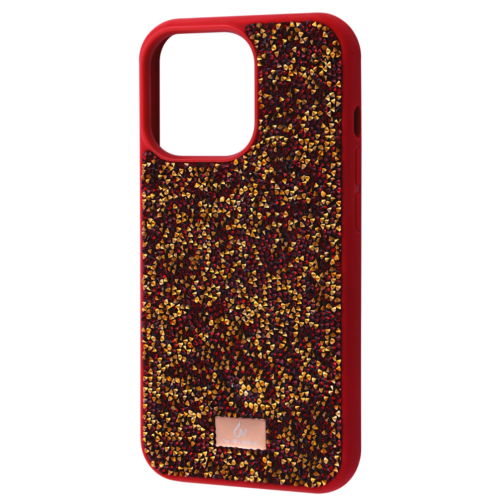 

Чехол-накладка с камнями и блёстками Bling World ROCK DIAMOND iPhone 13 Pro red Красный