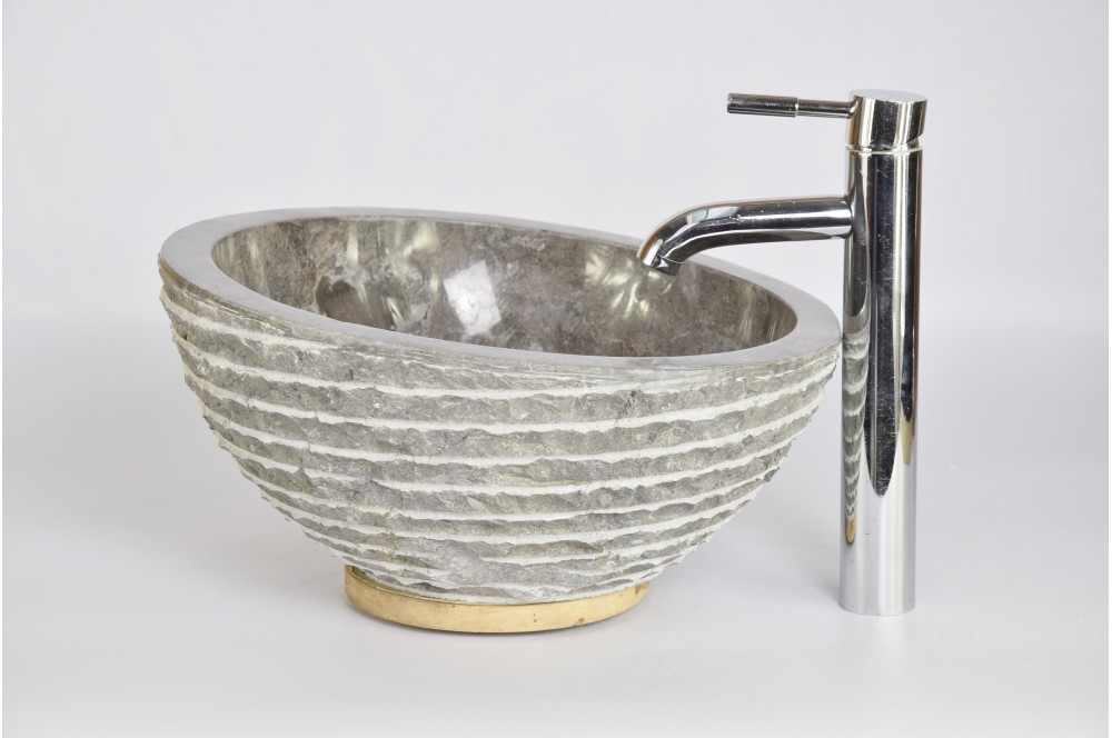 

Умивальник з каменю GREY Industar s27-878-1 40 см Круглий
