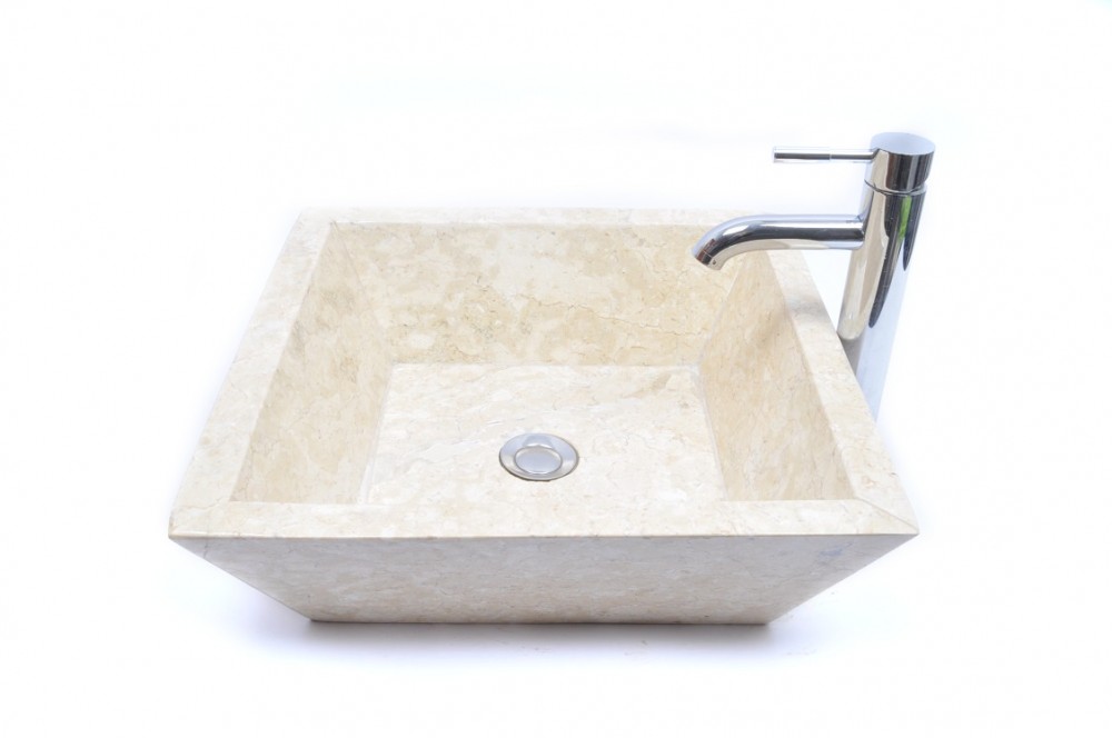 

Умивальник з каменю CREAM Industar s23-075-7 45 см Квадратний