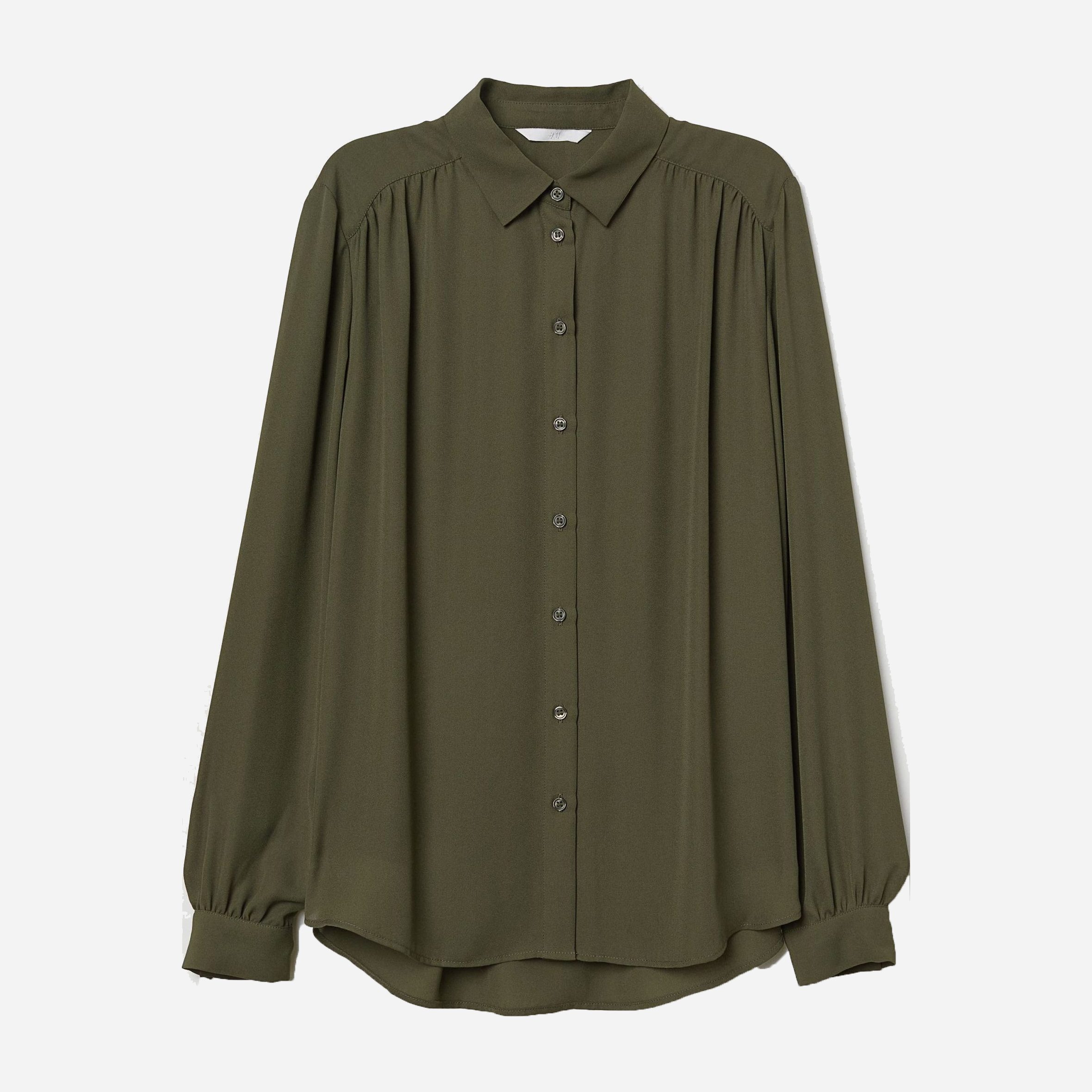 

Рубашка H&M 6674998  Хаки, Рубашка H&M 6674998 40 Хаки