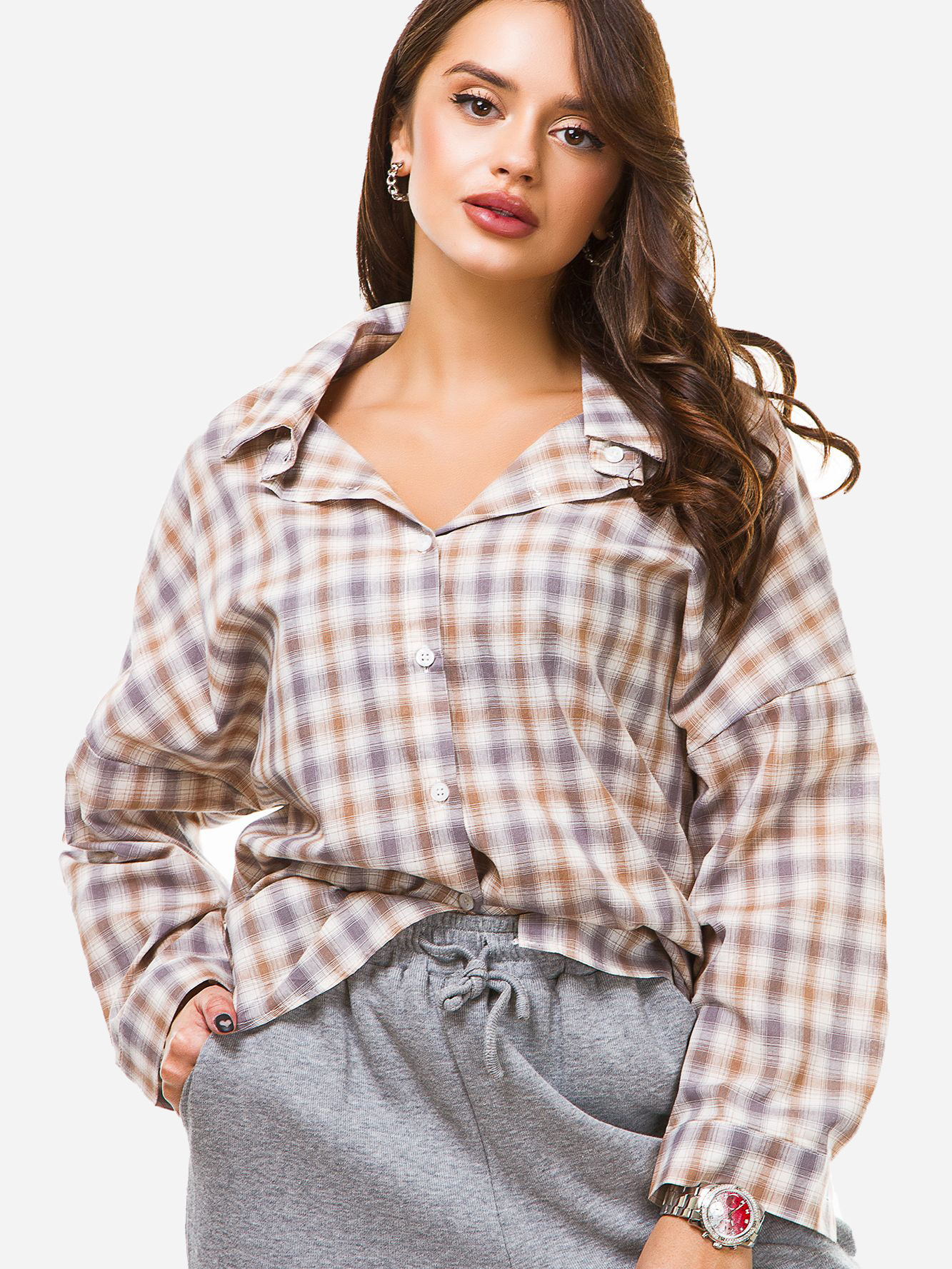 

Рубашка Remix 3366  Бежевая, Рубашка Remix 3366 One Size Бежевая