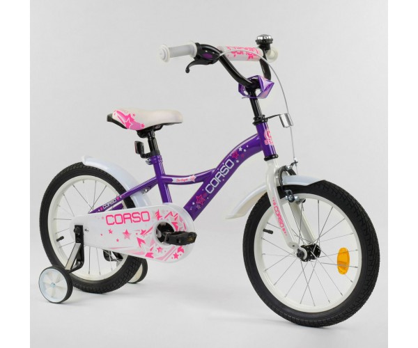 

Велосипед двухколесный CORSO 16 S-70992 16", Фиолетовый