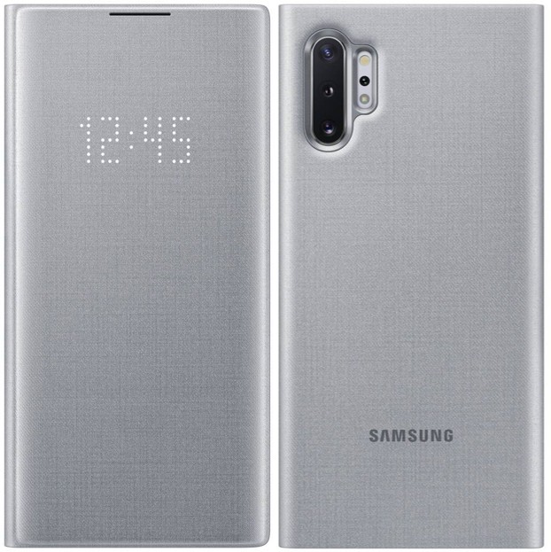 

Защитный смарт чехол книжка Samsung Led Wallet Cover Galaxy Note 10 Plus + EF-NN975 silver