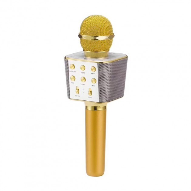 

Микрофон беспроводной Караоке WSTER WS-1688 Plus Золотой