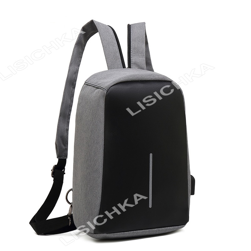 

Рюкзак Sweet tourist c USB портом и выходом для наушников Серо-черный