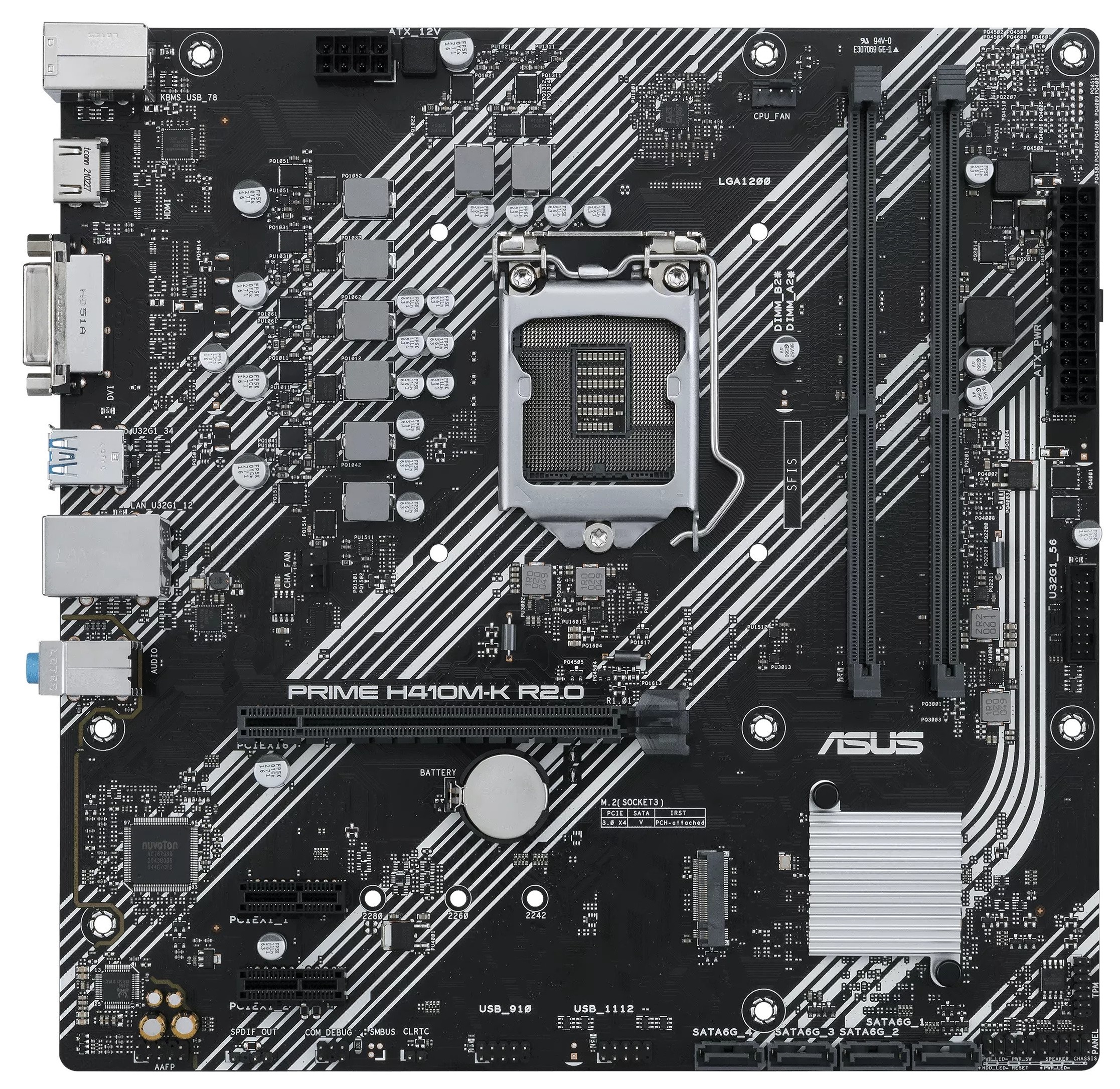 

Материнська плата Asus Prime H410M-K R2.0 (s1200, Intel H410) mATX (6757127)