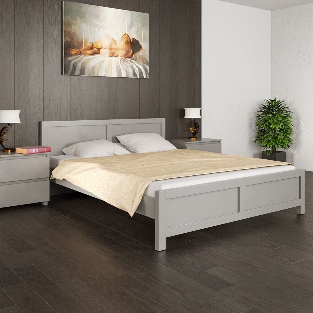 

Двуспальная кровать MEBLIUS Ода-2 180 см x 200 см Cерая