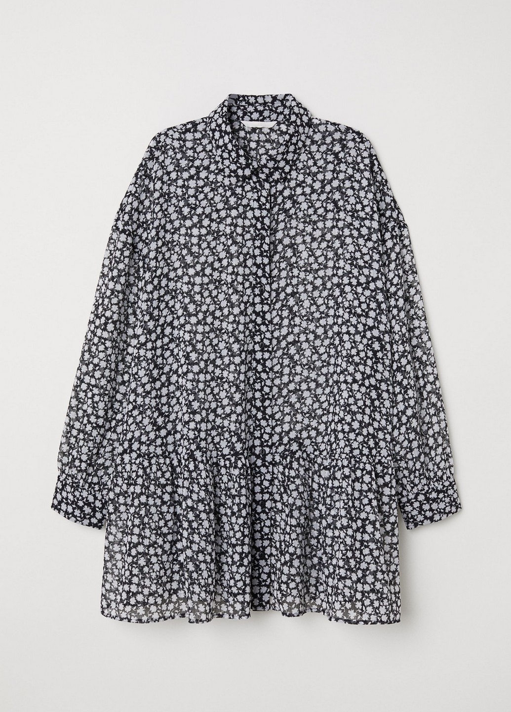 

Блуза H&M  Черный 0616896_листья_01, Блуза H&M 34 Черный 0616896_листья_01