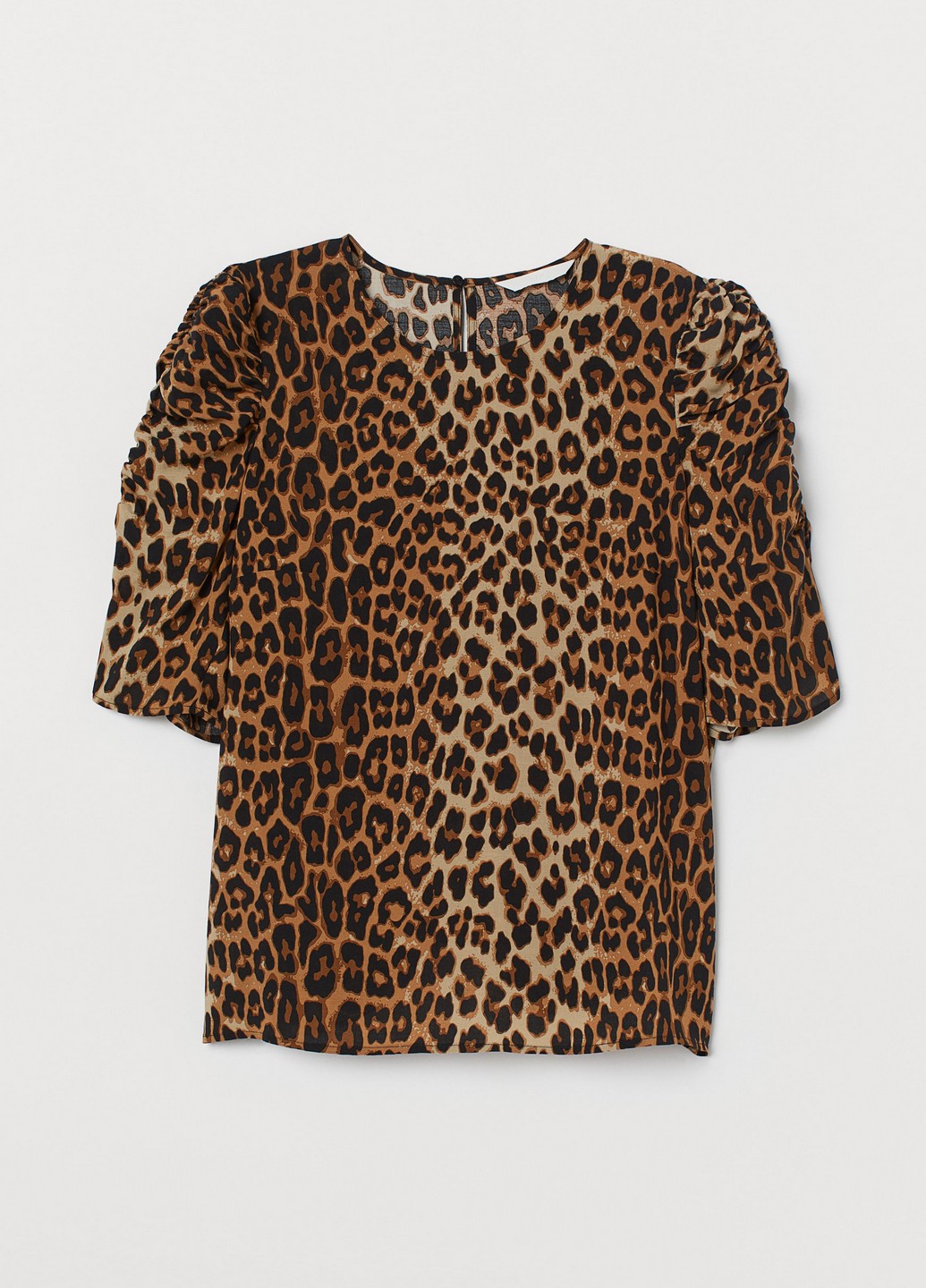 

Блуза H&M  Желтый 0840604_леопард_01, Блуза H&M 36 Желтый 0840604_леопард_01