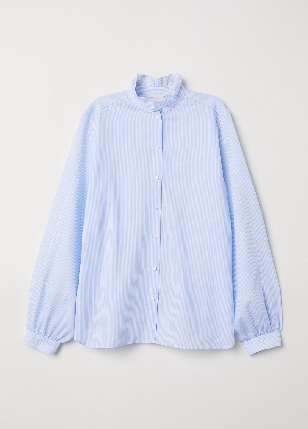 

Блуза H&M  Голубой 0639207_бел. полоска_01, Блуза H&M 36 Голубой 0639207_бел. полоска_01