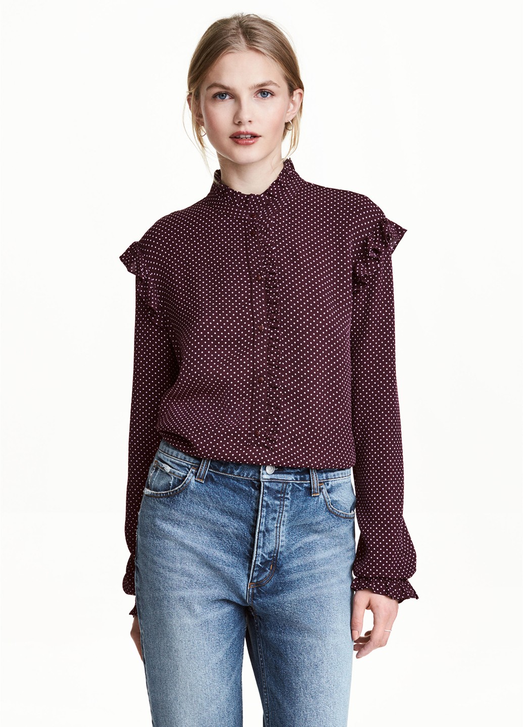 

Блузка H&M 34 Бордовый 0510740