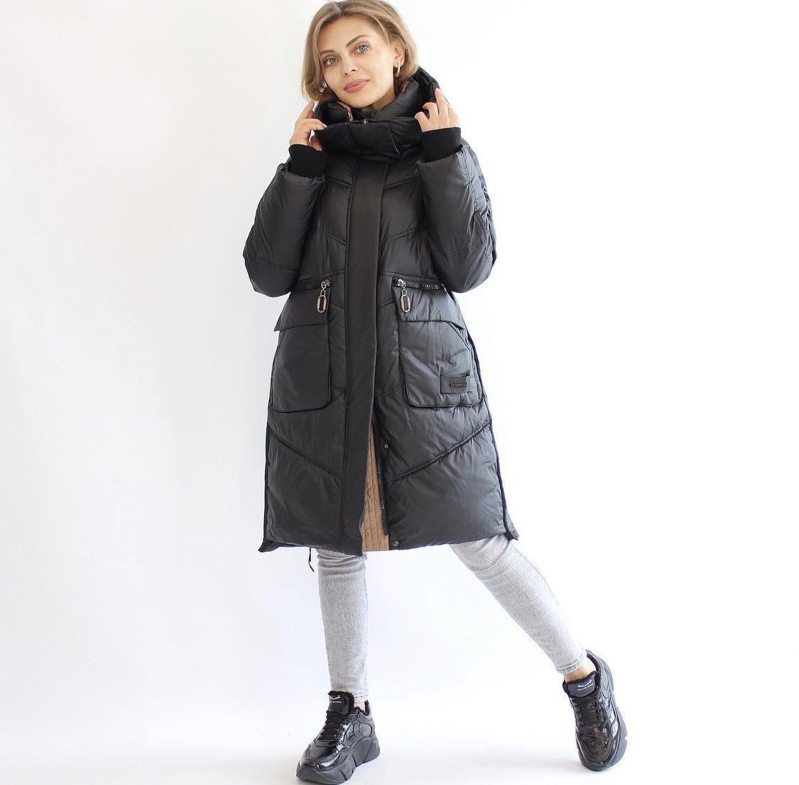 

Пуховик реглан Lora Duvetti Vogue 50 Черный
